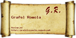 Grafel Romola névjegykártya